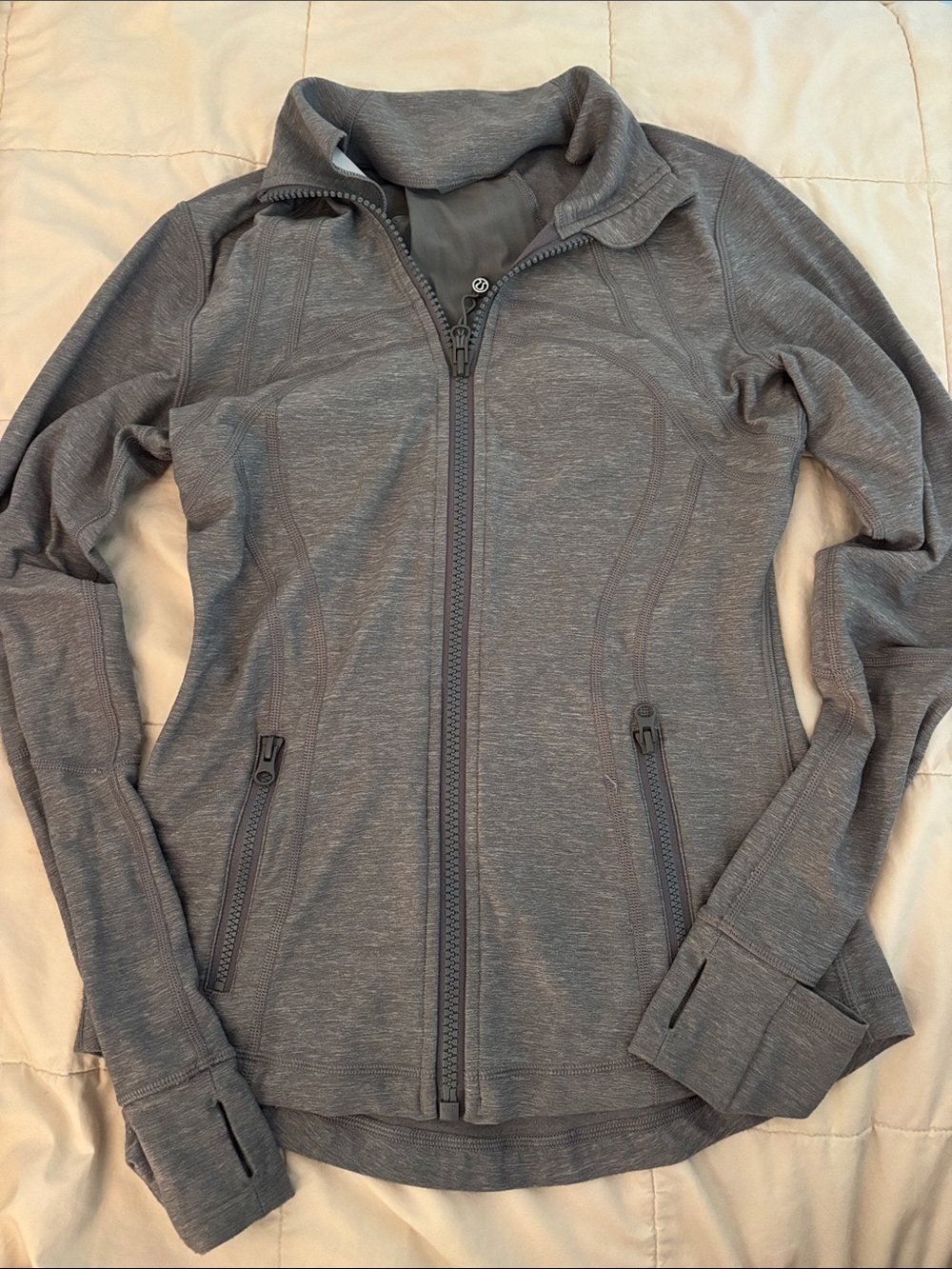lululemon athletica Heather Gray Full-Zip Define Athletic Jacket